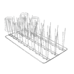 E 109 Einsatz 1/2 für 21 Bechergläser bis 250 ml