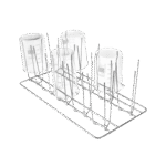 E 110 Einsatz 1/2 für 10 Bechergläser 250-600 ml
