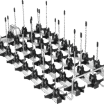A 302/3 Modul 4x8 (bestückt mit 16x A 844, 16x A 845)